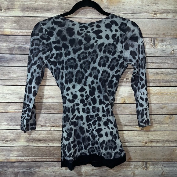 BEBE SHEER MESH TATOO CHEETAH PRINT SHIRT SIZE M ANIMAL B3 - Picture 6 of 6
